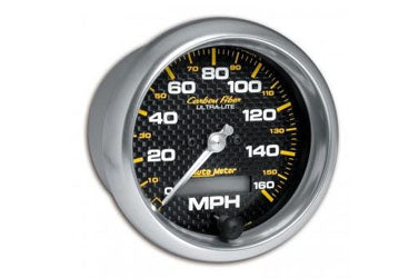 Speedometer: 0-160 MPH - Carbon Fiber Electric Gauge (3 3/8
