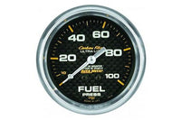 Fuel Pressure: 0-100 PSI - Carbon Fiber Mechanical Gauge (2 5/8") 