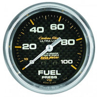 Fuel Pressure: 0-100 PSI - Carbon Fiber Mechanical Gauge (2 5/8")