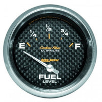 Fuel Level: 240-33 Ω - Carbon Fiber Air-Core SSE Gauge (2 5/8")