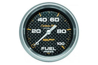 Fuel Pressure: 0-100 PSI - Carbon Fiber Stepper Motor Gauge (2 5/8") 