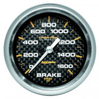 Brake Pressure: 0-1600 PSI - Carbon Fiber Stepper Motor Gauge (2 5/8")