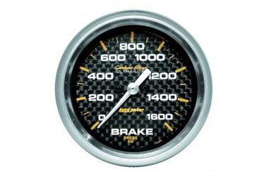 Brake Pressure: 0-1600 PSI - Carbon Fiber Stepper Motor Gauge (2 5/8