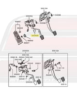 Mitsubishi OEM Evo 8/9 CT9A Clutch and Brake Pedal Diagram
