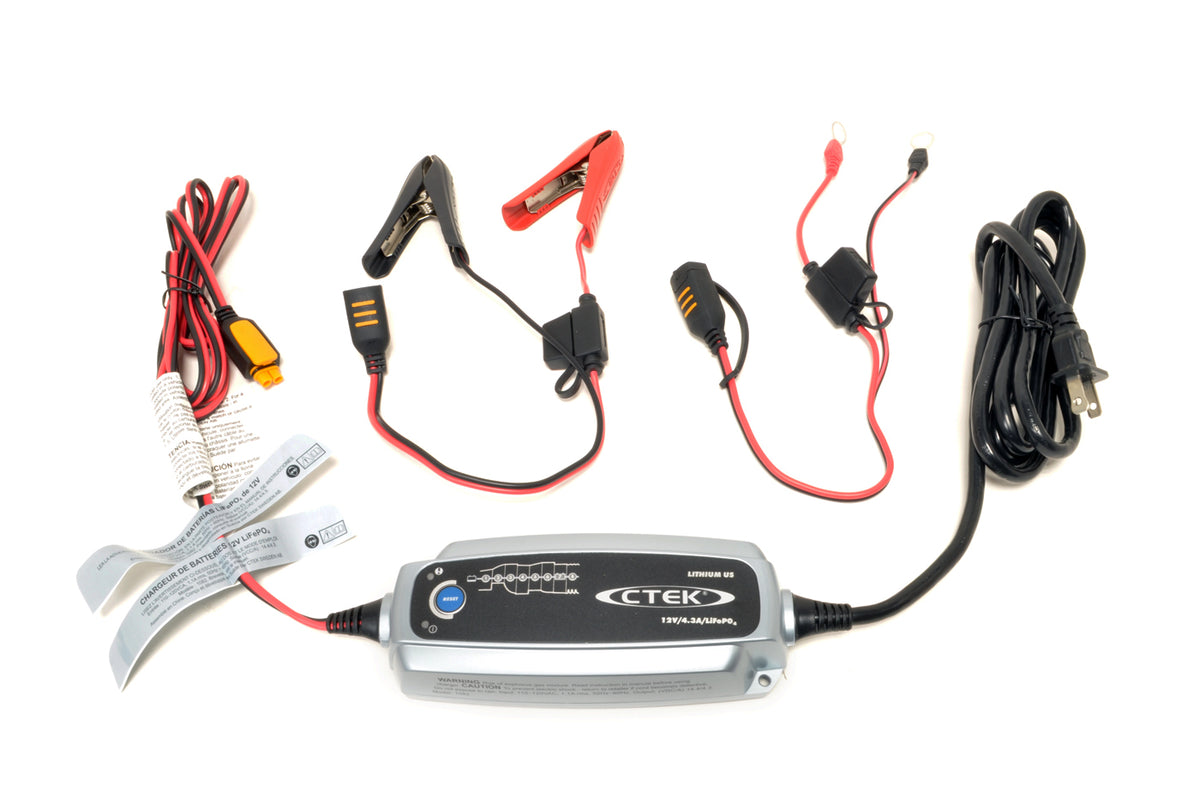 CTEK 56-926 LITHIUM US – 12V Fully Automatic LiFePO4 Battery Charger (Blue)