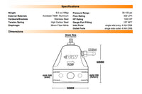 DeatschWerks DWR1000iL Adjustable In-Line Fuel Pressure Regulator (6-1001-FRB)