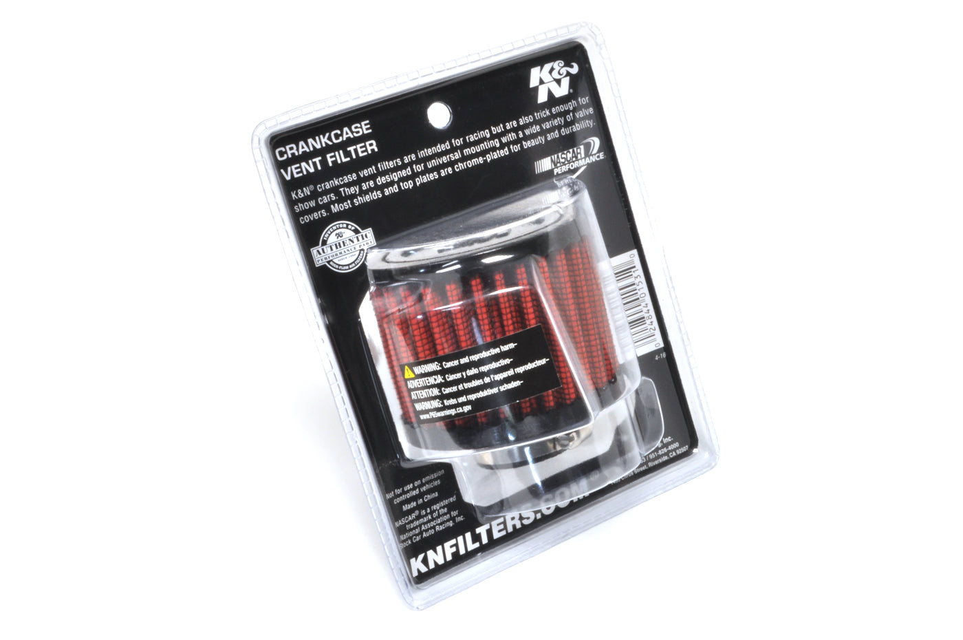 Filtro De Aire Cónico K&N Universal 62-1360 Para Ventilación Del Cárter | Alto Flujo, Estilo Deportivo