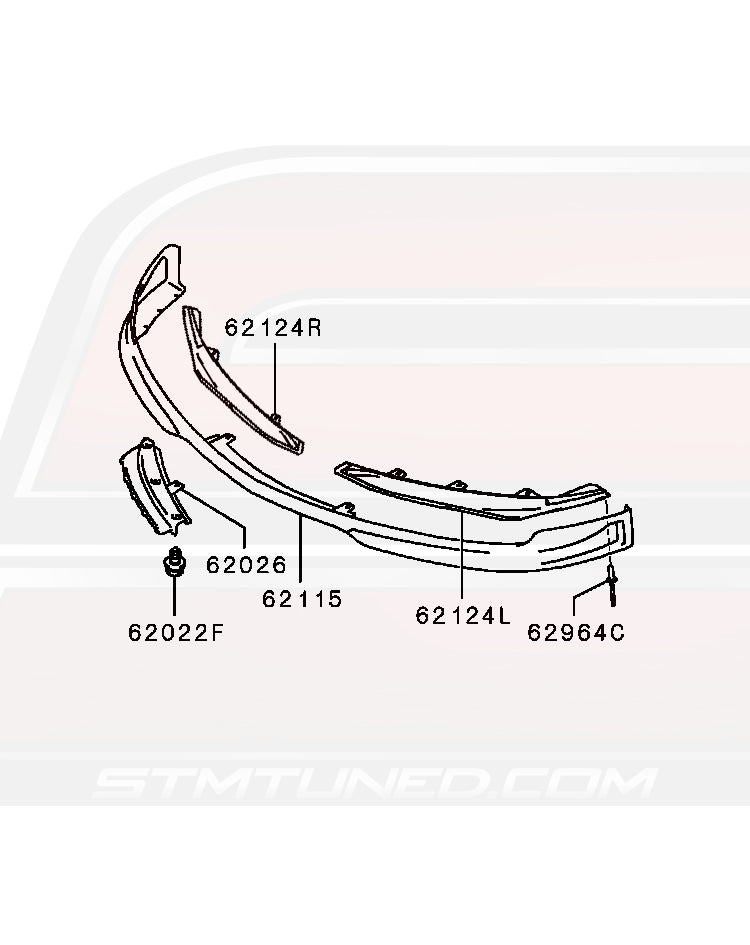 Evo 9 SE Front Lip Under Tray Pieces 6512A151 6512A152 6400B288