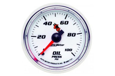 Oil Pressure: 0-100 PSI - C2 Mechanical Gauge (2 1/16