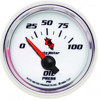 Oil Pressure: 0-100 PSI - C2 Air-Core Gauge (2 1/16")