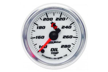 Oil Temperature: 140-280 °F - C2 Stepper Motor Gauge (2 1/16