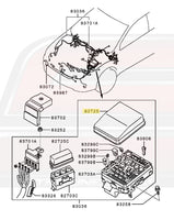 Mitsubishi Evo X Fuse Box Cover Diagram