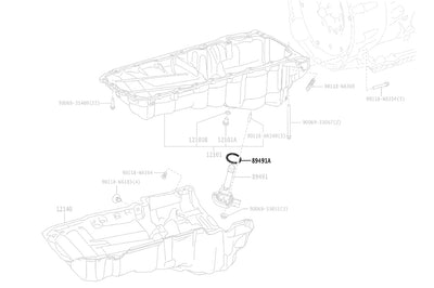 Toyota OEM Engine Oil Level Sensor O-Ring for 2020 Supra (89493WAA02)