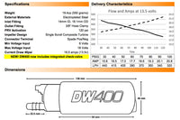DW400 In-Tank Fuel Pump with Install Kit (9-401-1001)