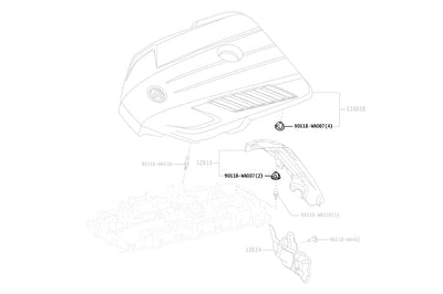 Toyota OEM Engine Cover Bump Stop for 2020 Supra (90118WA007)