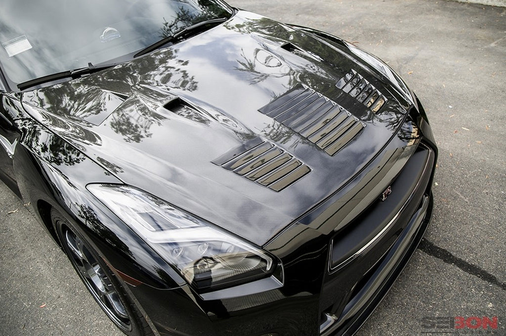 Sebon R35 HD0910NSGTR-GTII Seibon GTII Style R35 GTR Carbon Fiber Hood