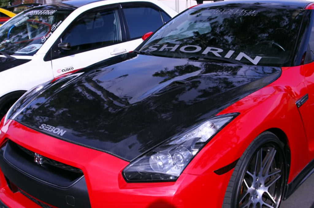 Sebon R35 Gtr Carbon Fiber Hood OEM Style Gloss Carbon Fiber Hood Nissan R35