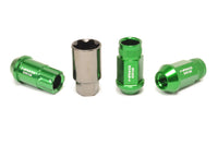 NRG Aluminum Open Ended Lug Nuts with Locks Green M12x1.5 (LN-LS700BL-21)