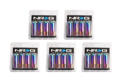 NRG Aluminum Extended Lug Nuts (M12 x 1.5) Set of 20 NeoChrome (LN-470MC)