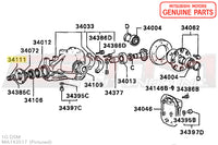 MA143517 Mitsubishi Rear Diff/Driveshaft/1G Axle Nut - Evo 4-9/X/DSM/3S