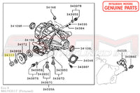 MA143517 Mitsubishi Rear Diff/Driveshaft/1G Axle Nut - Evo 4-9/X/DSM/3S
