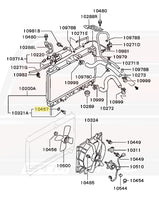 MB007701 OEM Radiator Drain Plug Oring (3000GT Diagram)