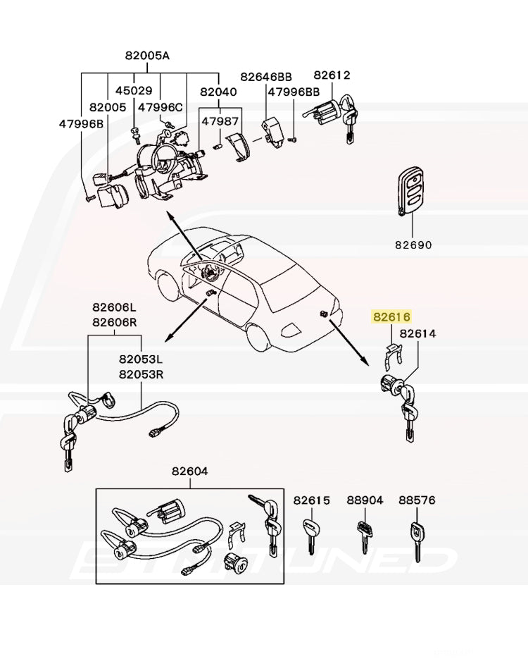 リオ MB321058-oem-trunk-lock-
