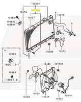 Mitsubishi OEM Radiator Drain Plug Diagram for 1G DSM