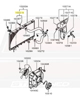Mitsubishi OEM Radiator Drain Plug Diagram for 2G DSM