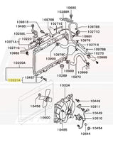 Mitsubishi OEM Radiator Drain Plug Diagram for 3000GT