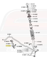 Mitsubishi OEM Rear Sway Bar Bracket Diagram Evo 4/5/6 (MB856471)
