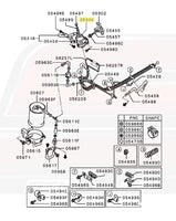 1999 Eclipse GSX Fuel Lines and Filter Diagram