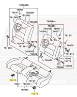 1999 Eclipse GSX Rear Seat Diagram