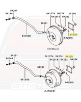 MB928711 Mitsubishi OEM Brake Booster Gasket (2G DSM Diagram)