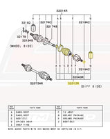 Axle Boot Kit for 2G DSM AWD & Evo 2-3 (MB937307)