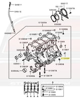 Mitsubishi OEM Engine Cylinder Block Dowel Pin for 4G63 (MD020260)