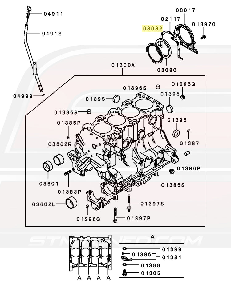 よMi　1104040 MD040332 Mitsubishi OEM Rear Main Seal Oil Separator for 6-Bolt DSM