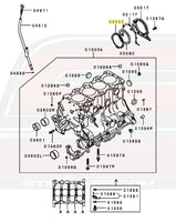 1G DSM 6-Bolt Rear Main Engine Diagram 