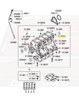 MD040338 Oil Galley Plug Diagram for Evo 8