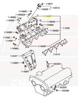 Mitsubishi OEM Intake Manifold Nipple 8mm for Evo 8/9 (MD072820)