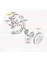 Evo 7/8/9 Front Knuckle M14 Nut Diagram (MD090875)