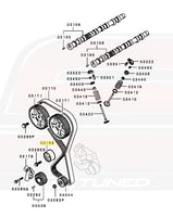 Mitsubishi OEM Timing Belt Tensioner Pulley for 1G DSM (MD129355)