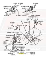 Mitsubishi OEM Timing Tensioner Arm Washer Diagram for 2G DSM (MD129421)