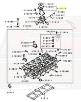 Mitsubishi OEM Water Neck Outlet for 1G DSM (MD130457) 10113 Diagram