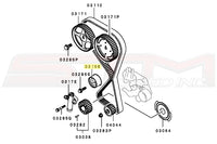 Mitsubishi OEM Timing Belt Tensioner Pulley Diagram for 2G DSM Image © STM Tuned Inc.  Part Number MD182537