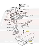 Mitsubishi OEM Cylinder Head Engine Hanger for Evo 4-9 (MD196781)  Image © STM Tuned Inc