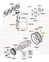 Mitsubishi OEM Flywheel Bolts for 7-Bolt DSM / Evo 1-3 (MD302074)