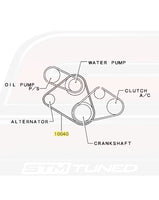 Mitsubishi OEM Alternator Belt Diagram for 2G DSM (MD310616)