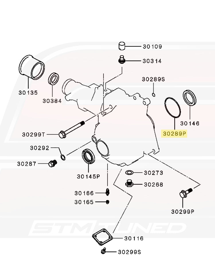 MD727944 Evo 4-9 OEM Transfer Case Input Shaft O-Ring