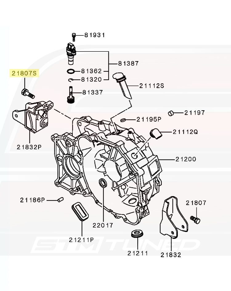 MF241313 OEM Evo 7/8/9 Transmission Bracket Bolt